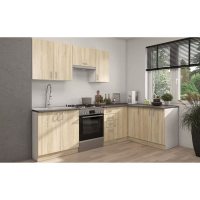 Base cucina SARA - 2 ante - decoro rovere Sonoma - L60 x P48 x H 82 cm