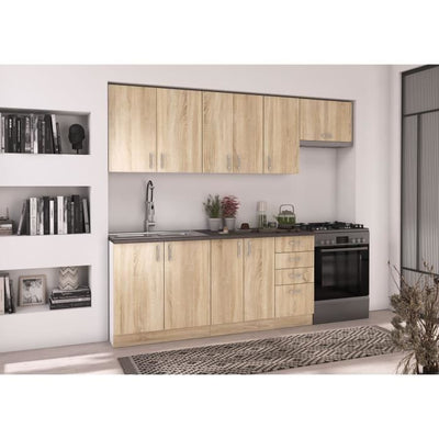 Base cucina SARA - 2 ante - decoro rovere Sonoma - L60 x P48 x H 82 cm