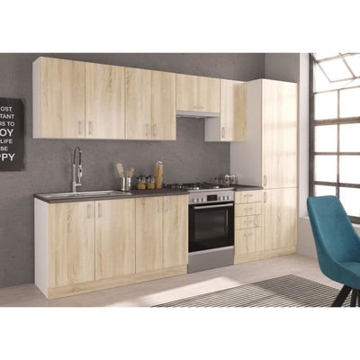 Base cucina SARA - 2 ante - decoro rovere Sonoma - L60 x P48 x H 82 cm