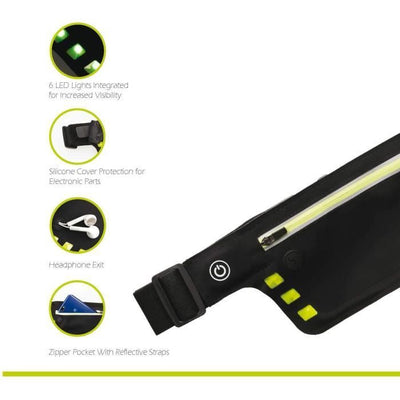 Cintura da corsa - SCHILDKRT - Wheel Bee Marsupio da corsa Night Runner LED-Light