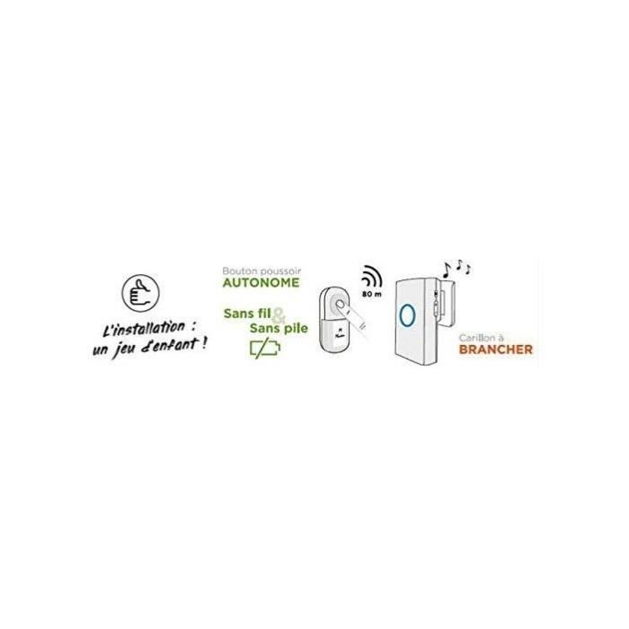 Suoneria wireless plug-in senza batteria - OneBell 80 Eco - SCS SENTINEL