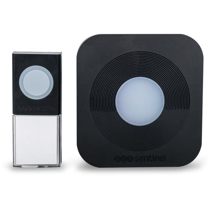 Campanello wireless - SCS SENTINEL - 200 metri - SimplyBell - Nero