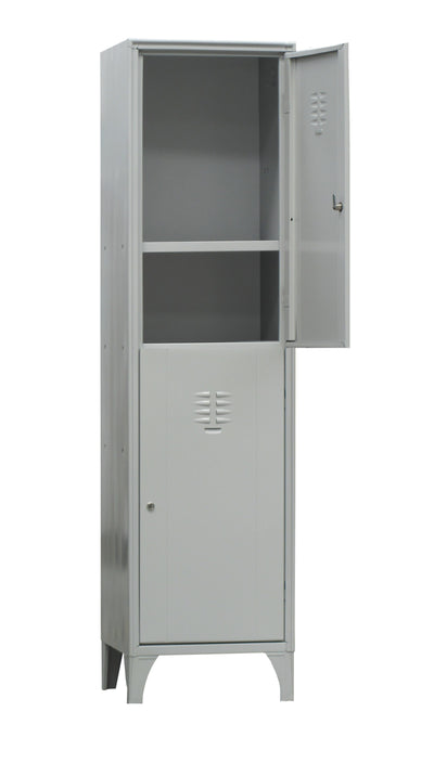 Armadietto multispogliatoio per scuole a 2 vani sovrapposti cm. 50x50x195h