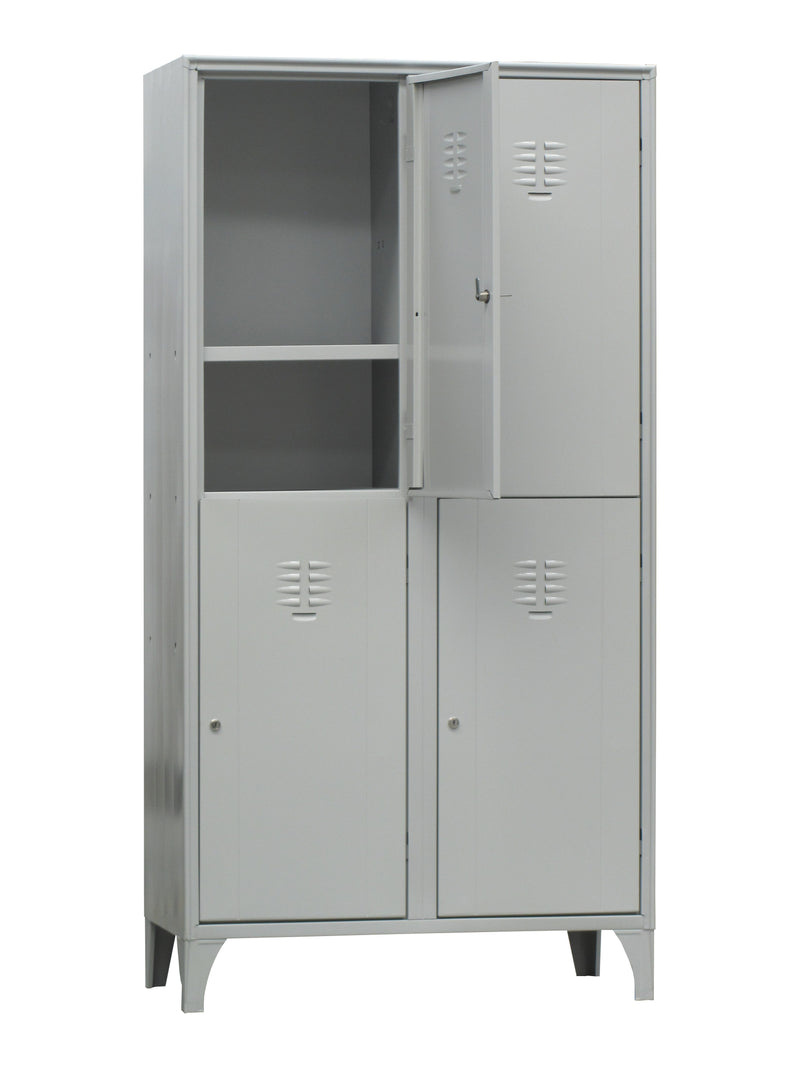 Armadietto per spogliatoi a 4 ante sovrapposte per studenti cm. 100x50x195h