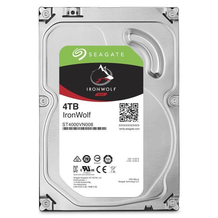 Seagate - Drive rigido interno - Ironwolf Nas - 4to - 3,5 - 5400 giri / min (ST4000VN006)