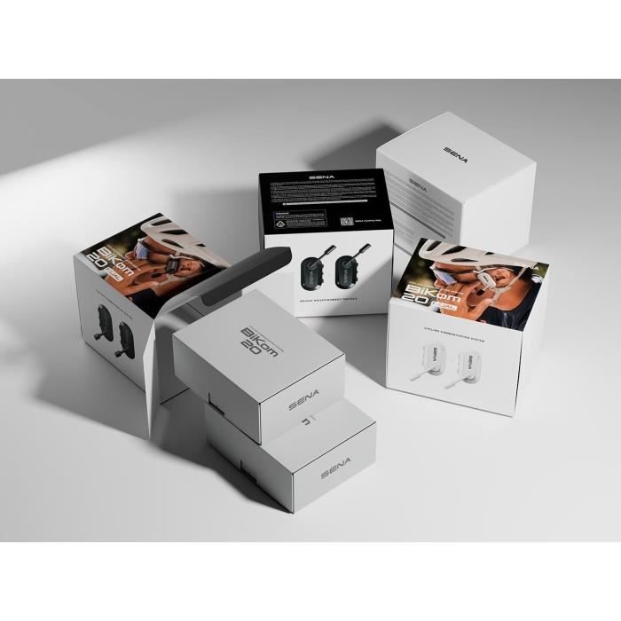 Cuffie - SENA - Bikom 20 duo - Bluetooth - Microfono - Portata 800 m - Durata della batteria 7 ore - USB-C - x 2 - Nero