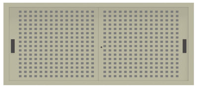 Armadio basso sopralzo per archivio ufficio con ante forate in lamiera verniciata cm. 180x45x75H