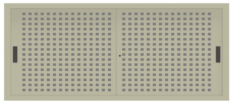 Armadio basso sopralzo per archivio ufficio con ante forate in lamiera verniciata cm. 180x45x75H
