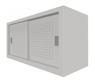 Armadio da ufficio con ante scorrevoli di metallo verniciato cm. 180x60x85H