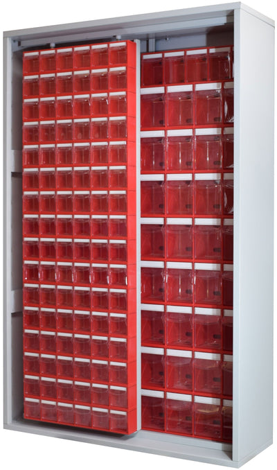 Armadio Madia in metallo con cassettiere per minuteria cm. 127x40x195h