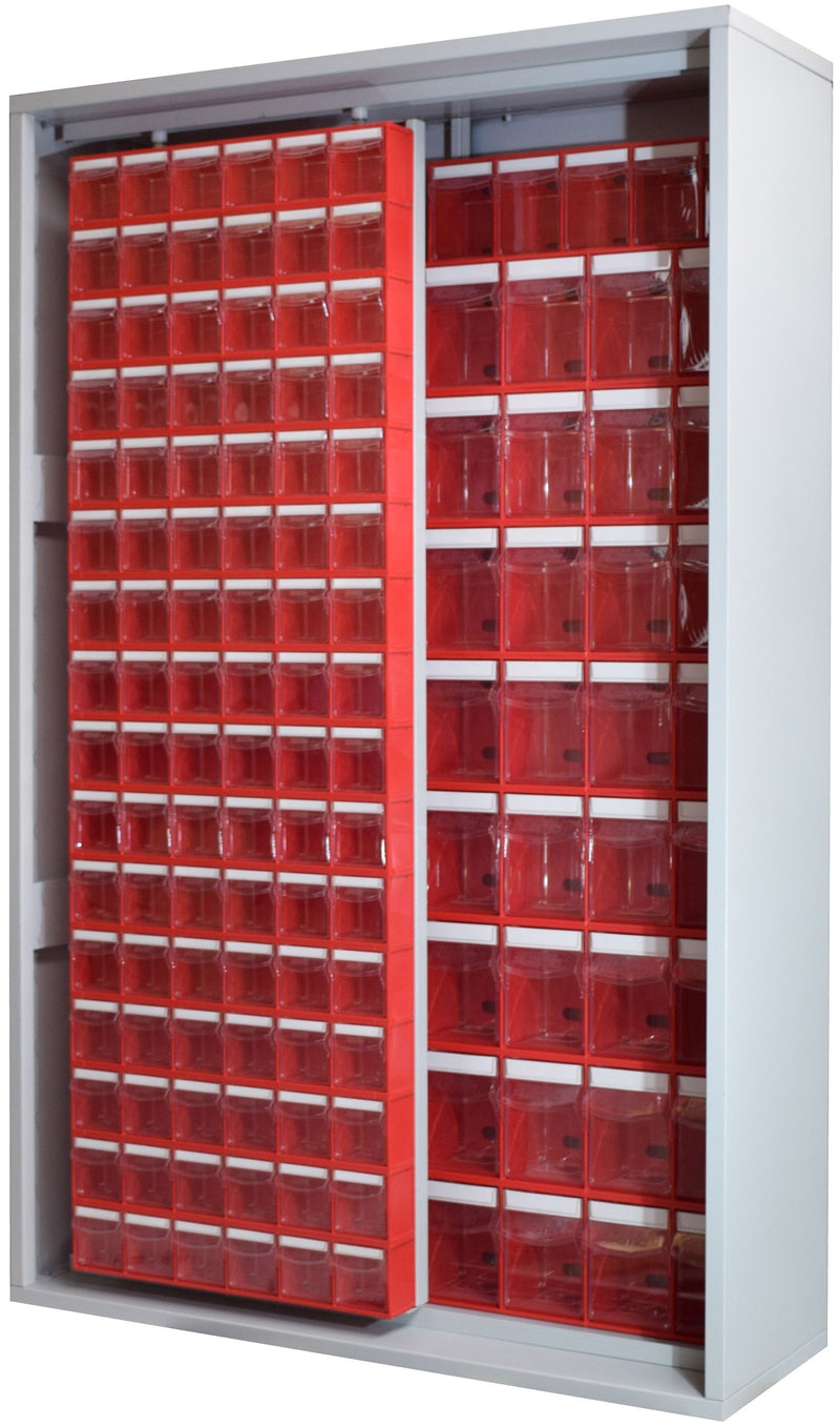 Armadio Madia in metallo con cassettiere per minuteria cm. 127x40x195h