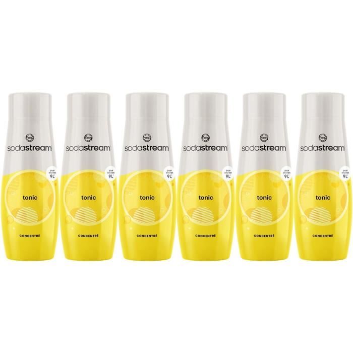 Concentrati SODASTREAM - Confezione da 6 Concentrati Tonici - Fino a 54L di bevande - 440 ml