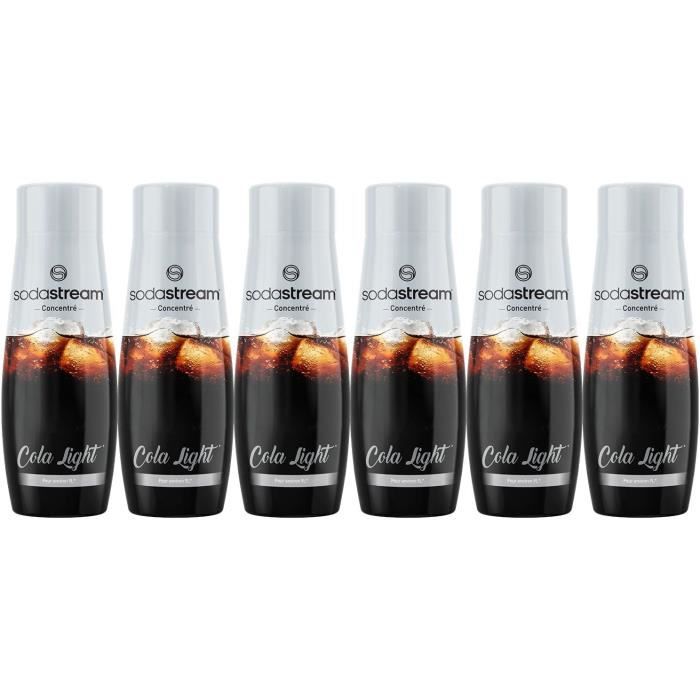 Concentrati SODASTREAM - Confezione da 6 Concentrati Cola Light - Fino a 54L di bevande - 440 ml