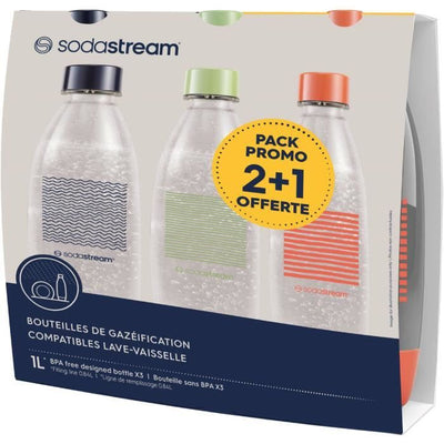 Bottiglie SODASTREAM - Fuse Limited Edition - Confezione da 3 bottiglie da 1L - Senza PFAS