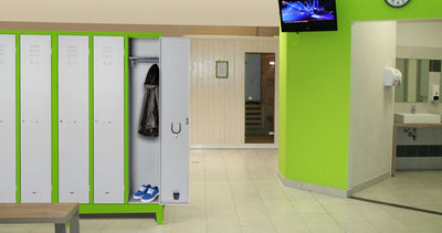 Armadio spogliatoio in metallo a 3 ante battenti cm. 101x50x180h