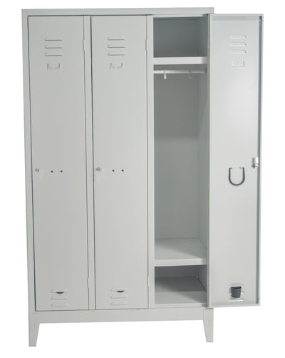 Armadio spogliatoio con 3 vani cm. 101x50x180h