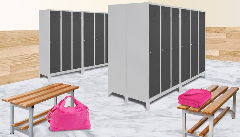 Armadio spogliatoio in metallo a 2 ante battenti cm. 69x33x180h