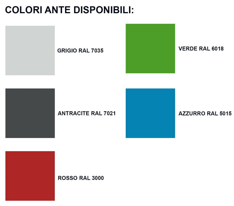 Armadietto per spogliatoio a 2 posti cm. 69x33x180h