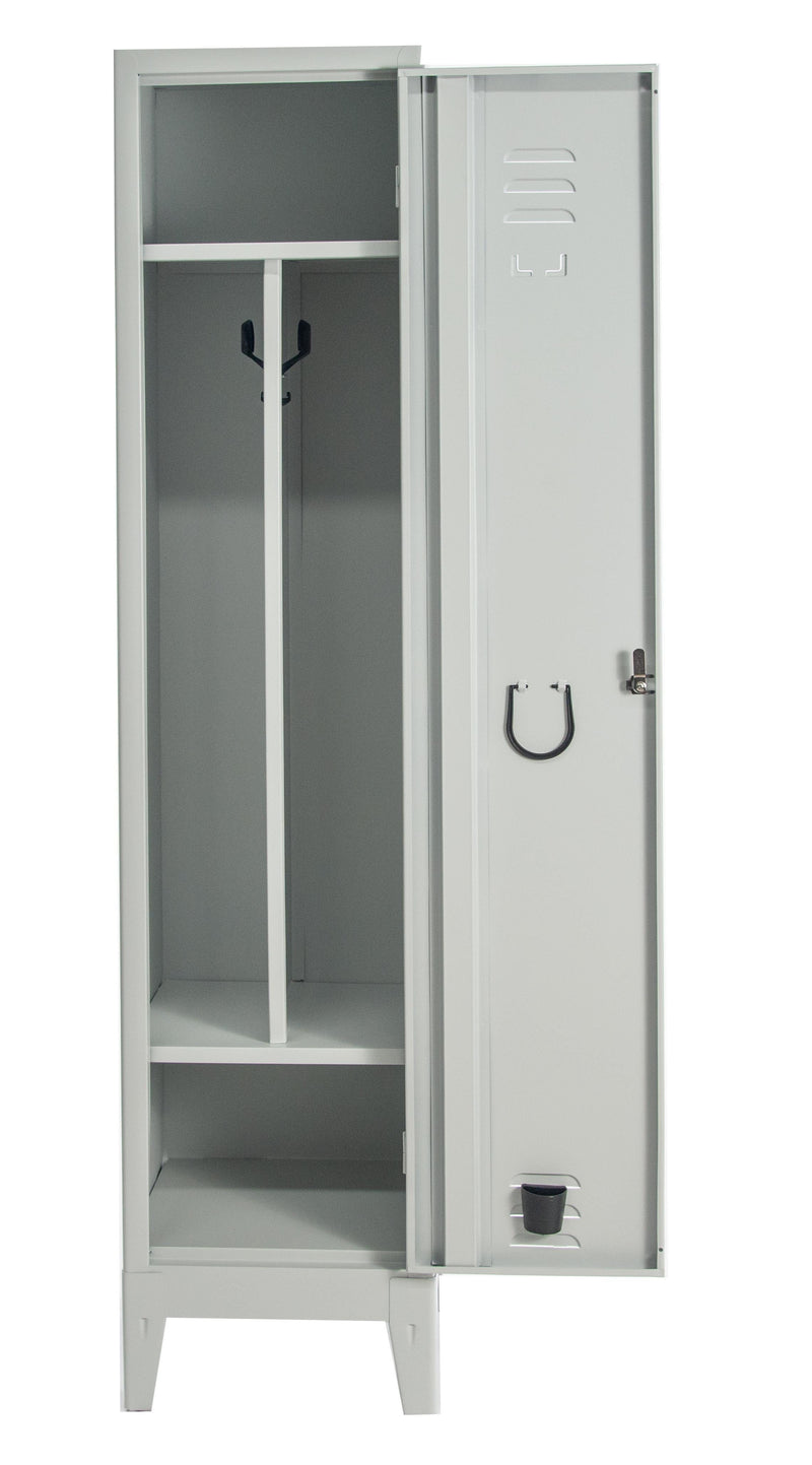 Armadio spogliatoio con tramezza sporco/pulito ad 1 posto cm. 40/50x38x180h