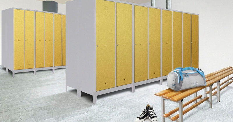 Armadio spogliatoio con tramezza sporco/pulito a 2 posti cm. 77/97x38x180h