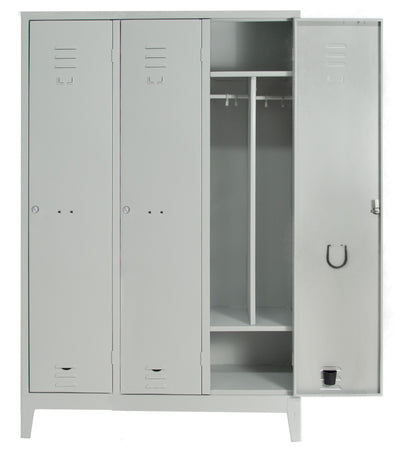 Armadietto per spogliatoi con divisorio sporco/pulito a 3 posti cm. 101x50x180h