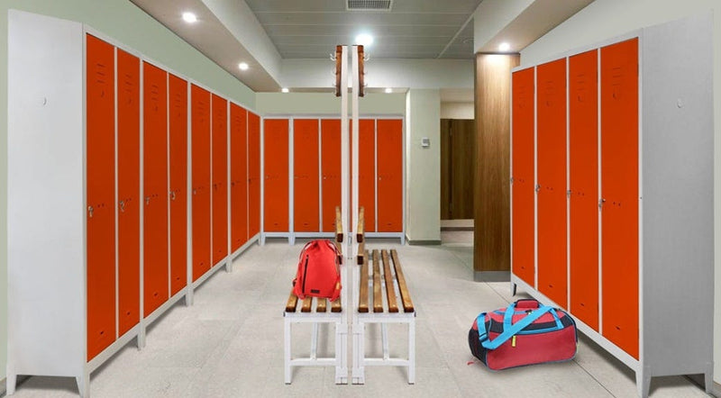 Armadietto spogliatoio con tramezza sporco/pulito ad 1 posto cm. 36x50x180h