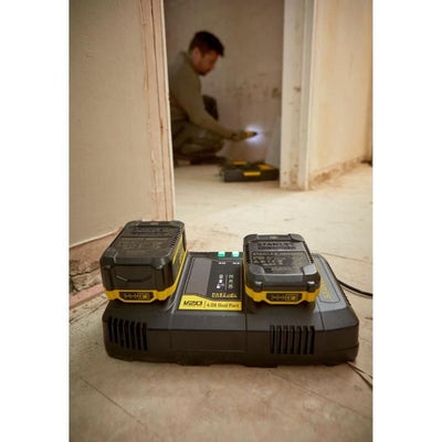 Caricabatterie doppio - 18 V 4 A - Compatibile con tutte le batterie della gamma V20 - STANLEY FATMAX, SFMCB24-QW