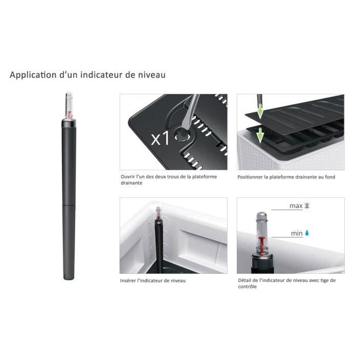 Bac fiori rett. antracite