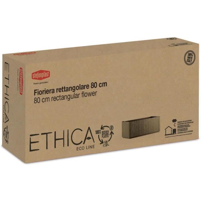 Fioriera Ethica rettangolare 80 cm grafite