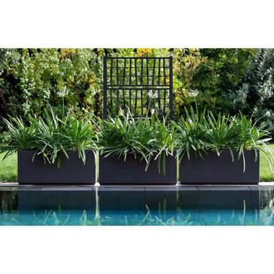 Fioriera Ethica rettangolare 80 cm grafite