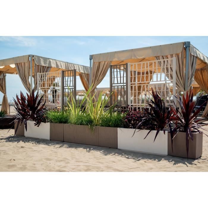Fioriera - ETHICA - Taupe - Quadrata - 38 L - STEFANPLAST
