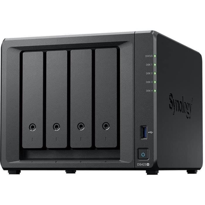 Desktop NAS Synology - 4 Bays - Quad Core - 1,4 GHz - 2 GB di RAM