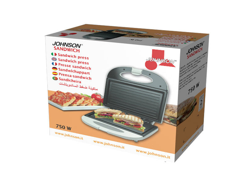 Tostiera Sandwich 750W Antiaderente Piastre Asportabili Compatta Scalda Panini