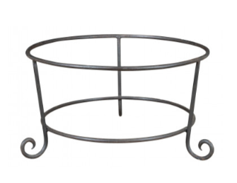 Base portavasi in ferro pieno forgiato a mano