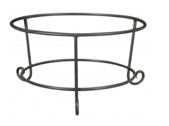 Base portavasi in ferro pieno forgiato a mano