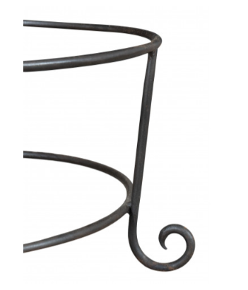 Base portavasi in ferro pieno forgiato a mano