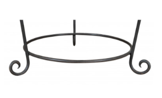 Base portavasi in ferro pieno forgiato a mano