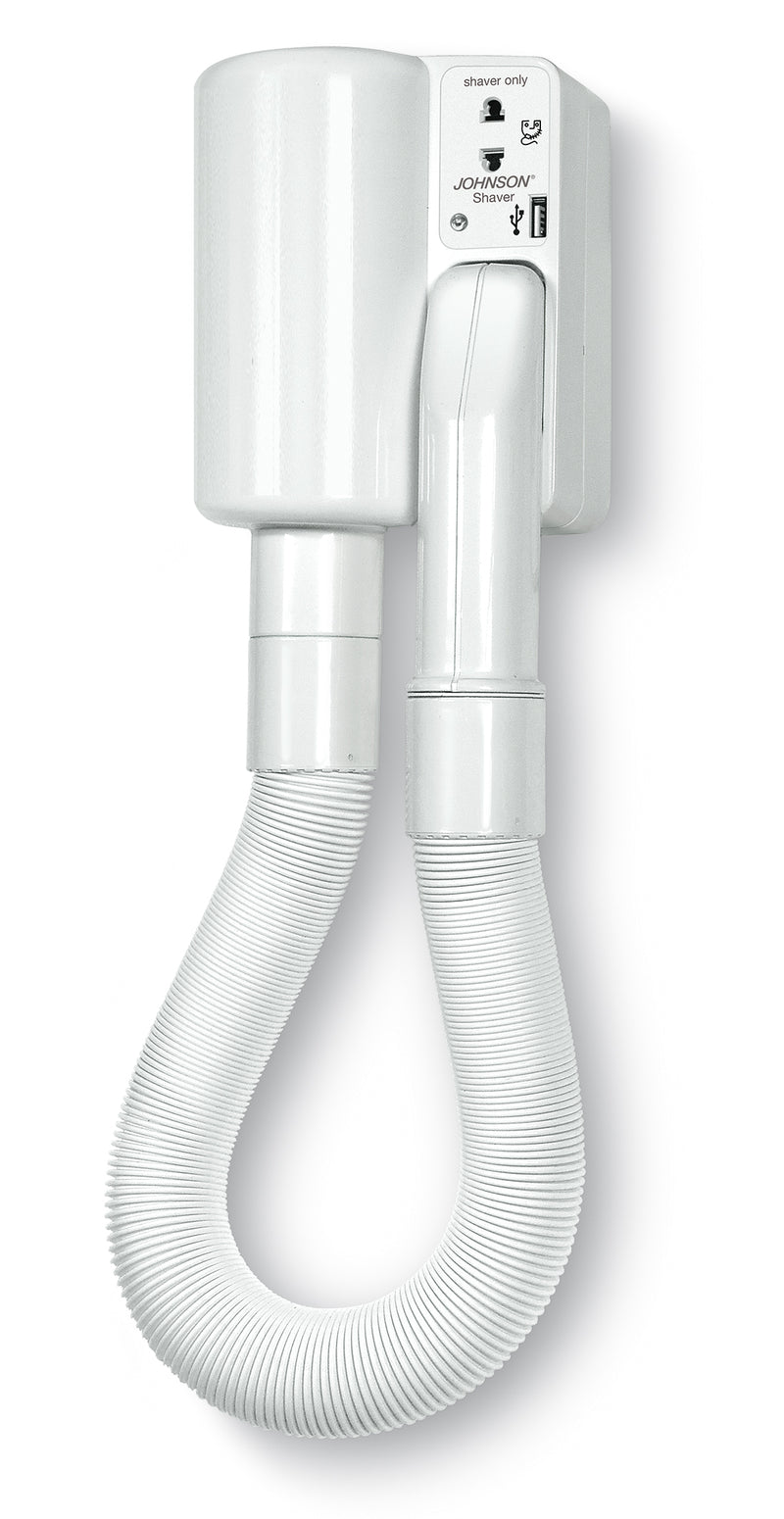 Asciugacapelli da Parete Potente Professionale Versatile Hotel Albergo Filo 800W