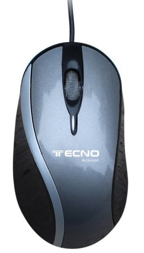 TECNO MOUSE OTTICO USB 1200DPI CAVO 120CM SILVER RETAIL TC-40