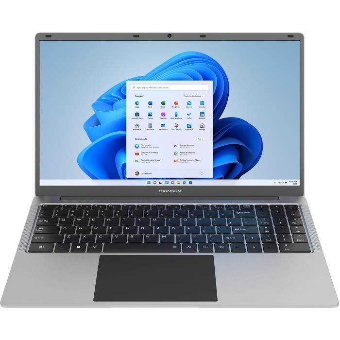 Notebook portatile - THOMSON NEO15 - 15.6 HD - Celeron N4020 - 4 GB di RAM - 128 GB SSD - Windows 11S - Grigio - AZERTY + Office 1 anno