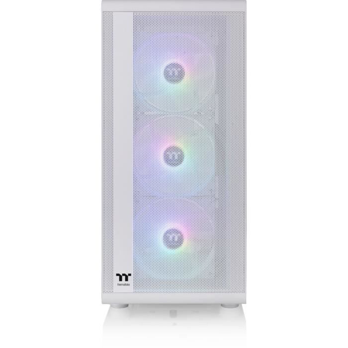 Case PC Mid Tower senza alimentatore - THERMALTAKE S200 TG ARGB (Bianco) - ATX/Micro ATX - 3x120mm A-RGB - USB 3.0/2.0 - Vetro temperato
