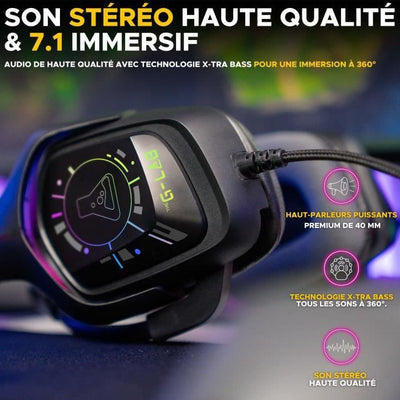 Cuffie da gioco cablate - The G-Lab - KORP COBALT 7.1 - Suono surround 7.1 - USB - RGB