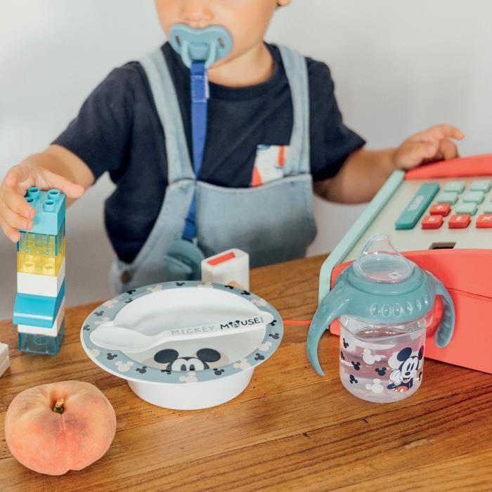Confezione pappa THERMOBABY MICKEY 1a età - 1 stuzzicadenti + 1 ciotola + 1 tazza con manico + 2 cucchiai