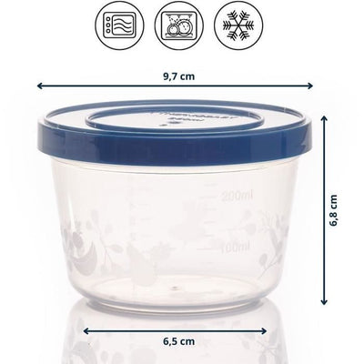 5 scatole portaoggetti da 250 ml