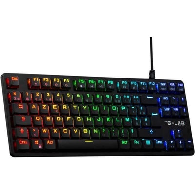 Tastiera da gioco - G-Lab - KEYZ PLATI. TKL - Formato TKL - Meccanico (interruttore rosso) - Basso profilo - RGB - Nero