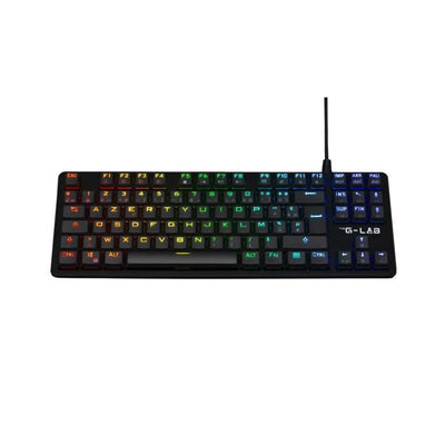 Tastiera da gioco - G-Lab - KEYZ PLATI. TKL - Formato TKL - Meccanico (interruttore rosso) - Basso profilo - RGB - Nero