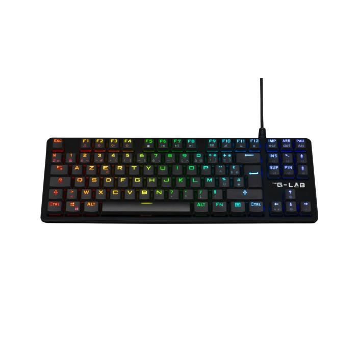 Tastiera da gioco - G-Lab - KEYZ PLATI. TKL - Formato TKL - Meccanico (interruttore rosso) - Basso profilo - RGB - Nero