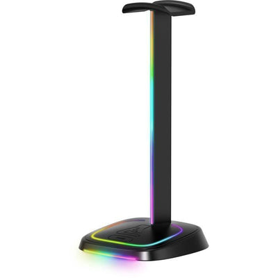 Supporto per cuffie da gioco - The G-Lab - K-STAND-NEON RGB - HUB USB/USB-C - Cablato - Illuminazione RGB - Nero