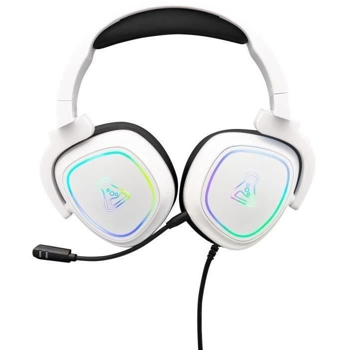 Casco da gioco rgb il g -lab - pc compatibile, ps4, xboxone - bianco