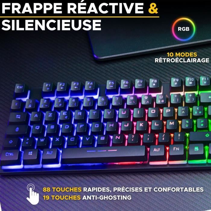 Tastiera da gioco - The G-Lab - KEYZ CESIUM TKL WIRELESS - wireless - azerty - Nera